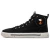 SNOOPY X Life Collection Canvas Casual Abrasion Resistant Breathable High Top Skateboard Shoes Men's Black 912138604-2