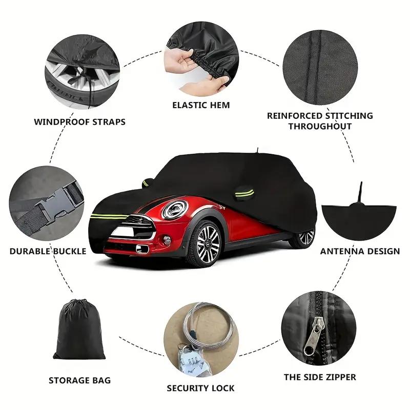 Durable Multi-Layer Full Car Cover With Reflective Strips For BMW MINI Dustproof Sun Rain Snow Car Protector Cover