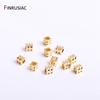 14k Gold Plated Brass 3mm Cube Beads Loose Square Beads For Jewelry Making Supplies DIY Necklace Bracelet Findings Wholesale