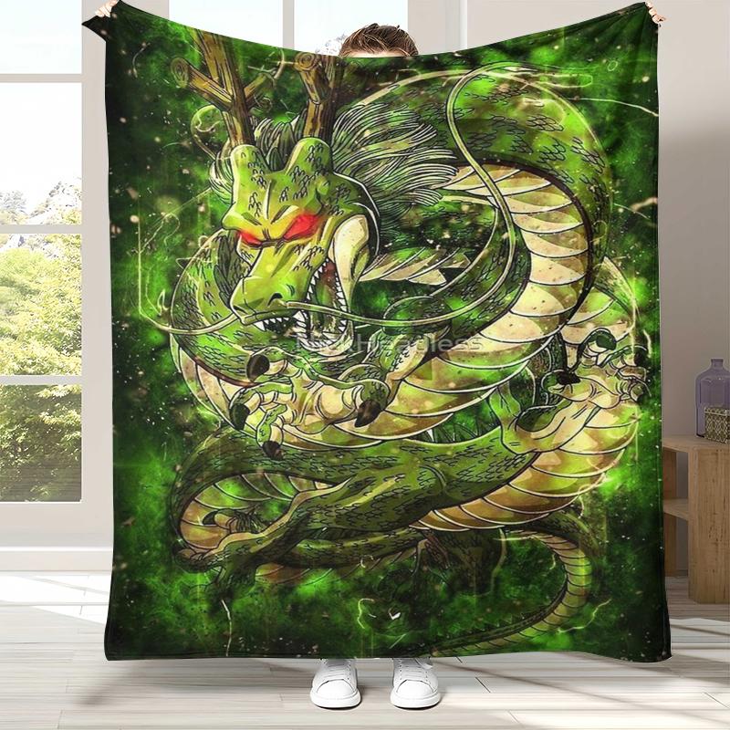 Anime D-Dragon Ball Game Cartoon Flannel Blanket,Ultra Soft Warm Plush Throw for Home Bedroom Bed Sofa Cover Office Camping