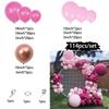 Pink Balloons Arch Garland Kit Chrome Gold Balloons Girls Birthday Wedding Party Anniversary Decorations Baby Shower Supplies