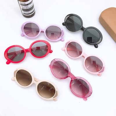 2026 Fashion Kid Outdoor Photography Beach Sun Protection Baby Sunglasses New Children's Cute Round Frame Painted Trendy