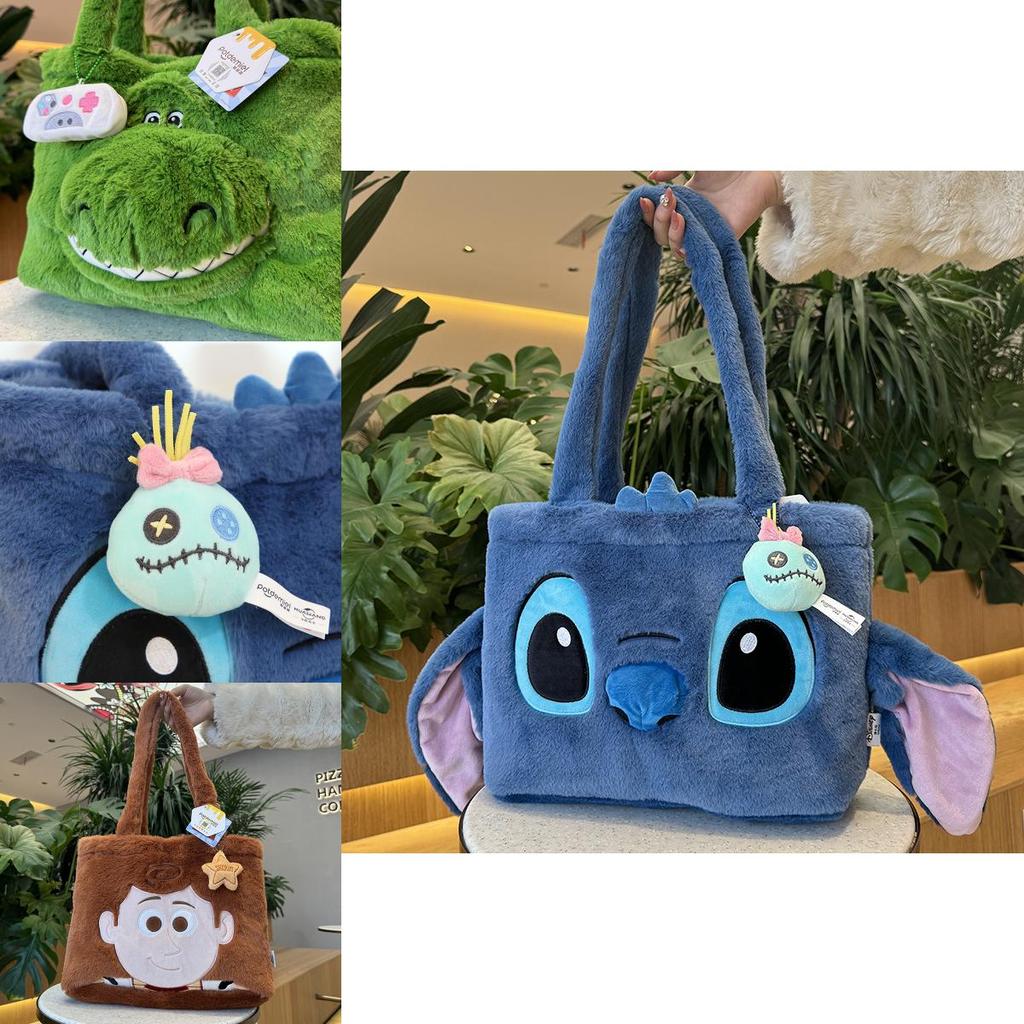 Genuine Stitch Plush Bag Cute Large Capacity Woody Autumn And Winter Plush Shoulder Bag Sullivan Tote Bag Book