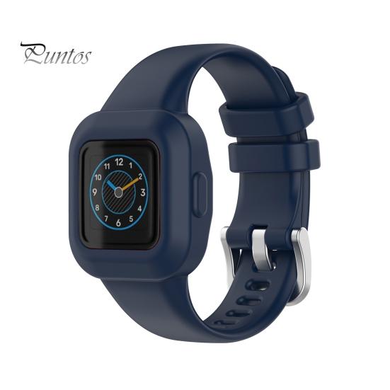 Silicone Watch Band One-piece Soft Wrist Bracelet Strap Watchband for Garmin Fit JR3/Vivofit Jr.3
