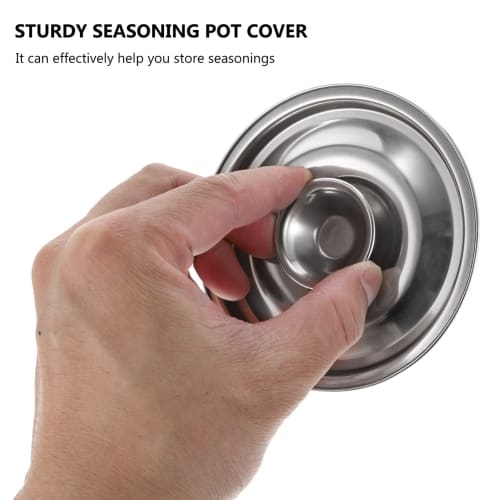 Kichvoe Pot Lid, 10cm, Stainless Steel and Iron, for Seasonings, Small Cookware, Frying Pans, and Woks