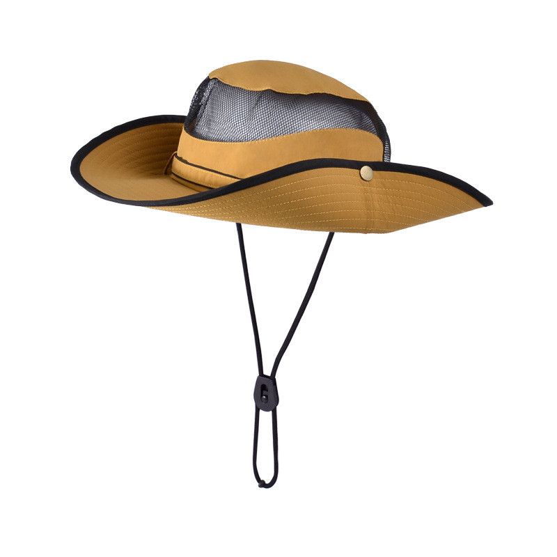 

Spring Summer Fisherman Hat Sun Hat Men s and Women s Outdoor Mountaineering Fishing Sun Protection Hat Quick-Drying Waterproof Breathable Big Brim 8810-Caramel