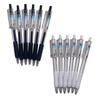 6Pcs 0.5mm Black Water-based Pen Push Design Quick Drying School Stationery Mechanical Gel Ink Pen Office Supplies