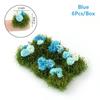 Model Mini Artificial Flower Cluster 6Pcs for Diorama Sand Table Railroad Scenery Layout Realistic Plant Decor Set