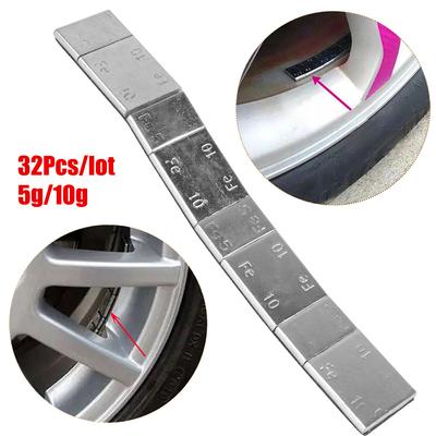 32ks/šarže Balancer Tool Blok na pneumatiky 5g/10g Lepidlo na pneumatiky Pro auto Motocykl Kolo Auto Žehlička Vyvažovací hmotnost kola