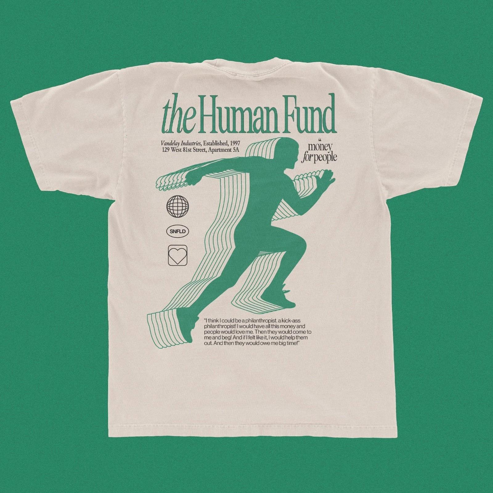 The Human Fund Seinfeld T-Shirt – George Costanza Graphic Tee, 90s Sitcom Shirt 4XL