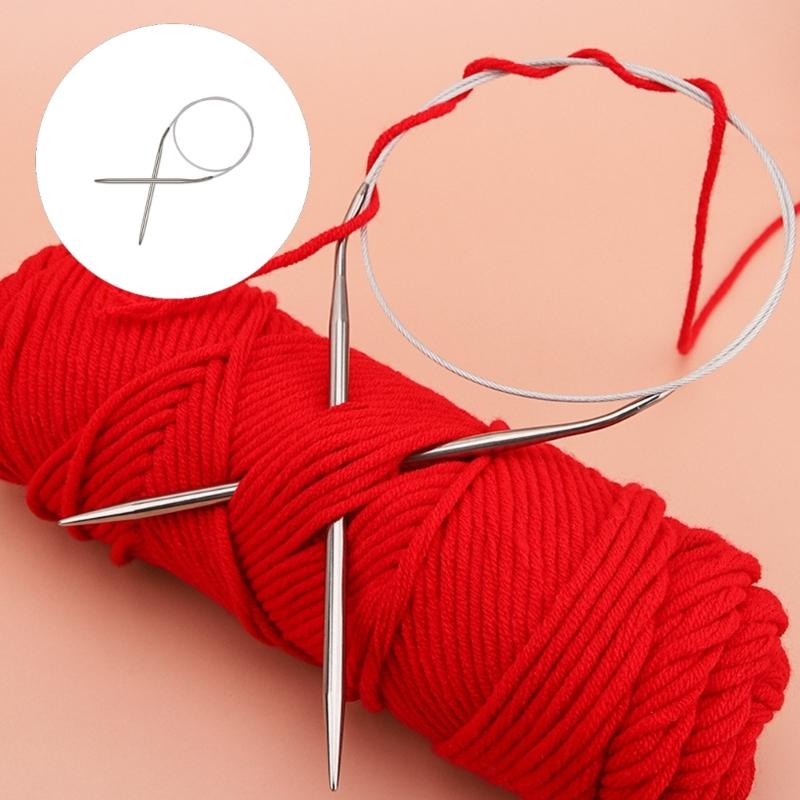 Circular Knitting Needle 100cm Length With Random Color Stitching Markers Ideal For Sweaters And Shawls