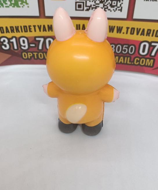 Zabawka antystresowa squish Labubu zabawka żółta 12 cm