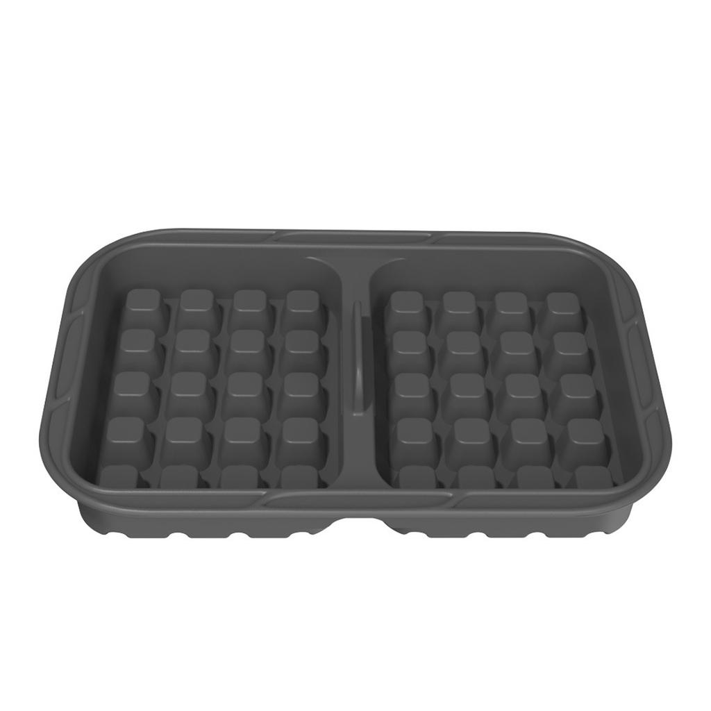 Quadratische Silikon-Waffelbackform Kompatibel mit Heißluftfritteusen-Backblech Antihaftbeschichtet Flexibel Hitzebeständig Kuchenform für Hausgemachte Waffeln und Desserts