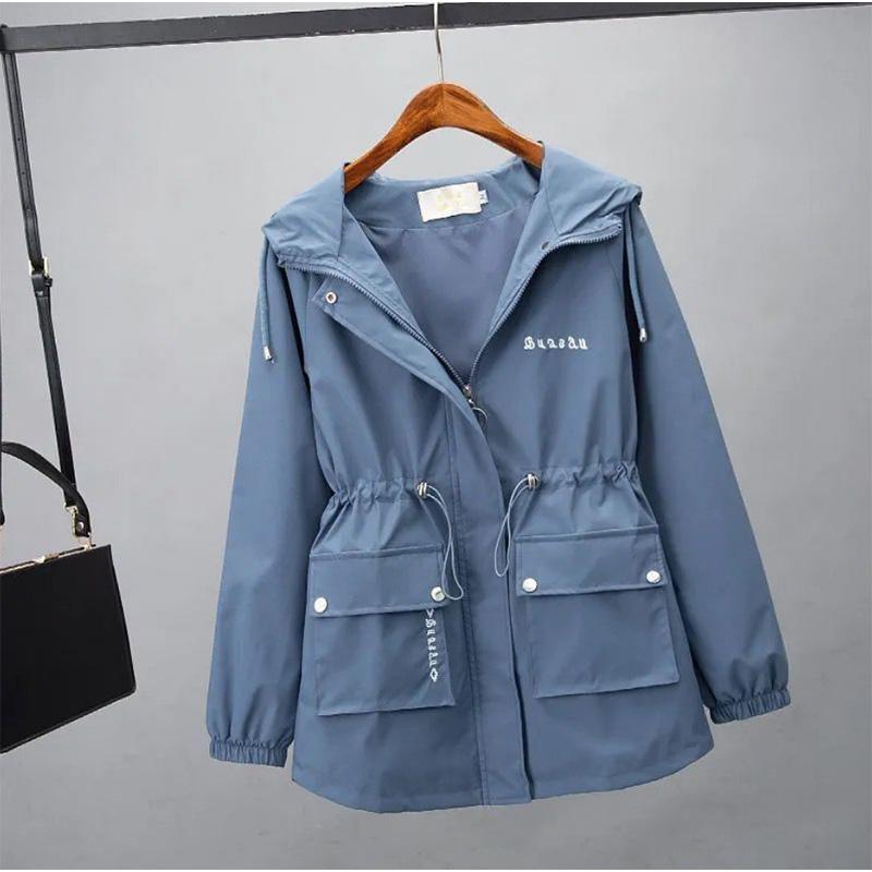 Zesílená větruodolná bunda Dámská krátká univerzální volná větrovka