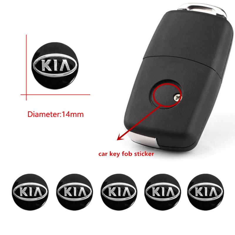 LRVA9 Aluminum Alloy Car Remote Key Fob Emblem Badge Sticker For KIA EV6 Stinger RIO Sorento Picanto Ceed K5 K9 Carnival Niro Sportage
