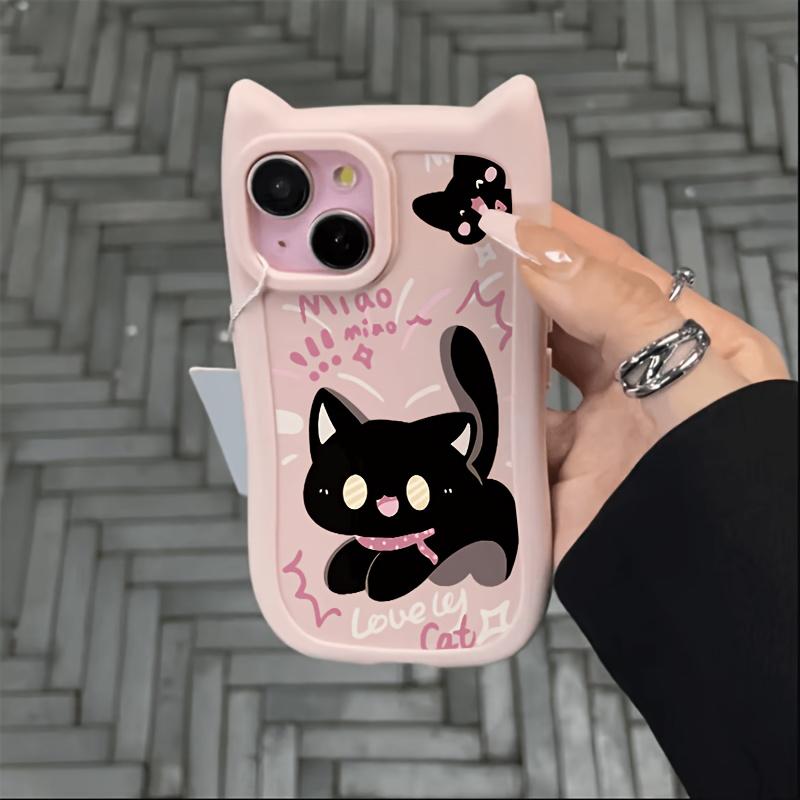 Simple Cat's Ears (Steamed Cat-ear Shaped Bread) Case for iPhone 17 16 15 14 13 12 11 Pro/Max/Plus Drop Proof and Shock Proof