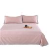 Solid Color Cotton Three-Piece Bedding Set for Single/Double Bed