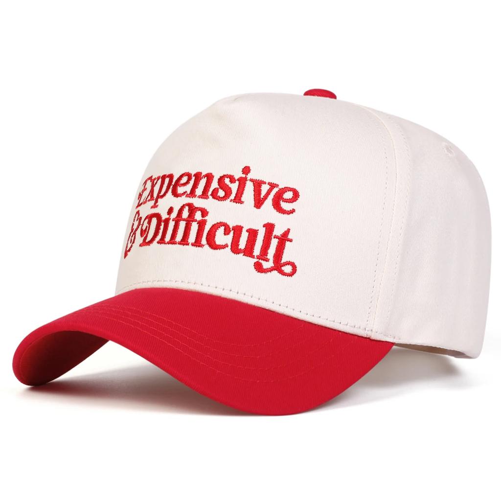 Unisex EXPENSIVE DIFFICULT Letter Embroidery Baseball Caps Spring Autumn Outdoor Adjustable Casual Hats Sunscreen Hat Sports Cap