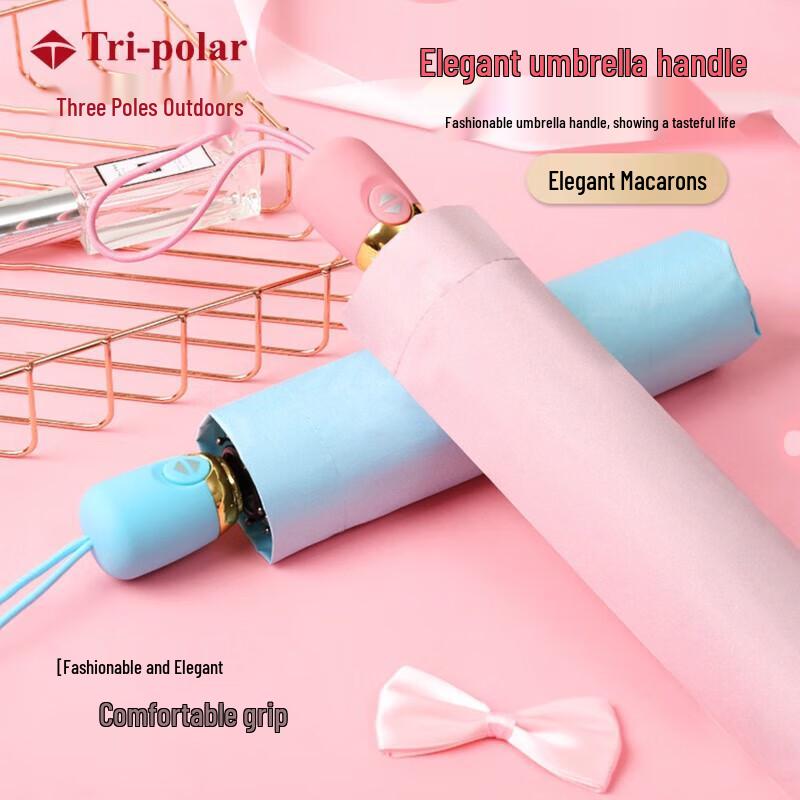 Tri-polar TP7013 Automatic Folding Sun & Rain Umbrella