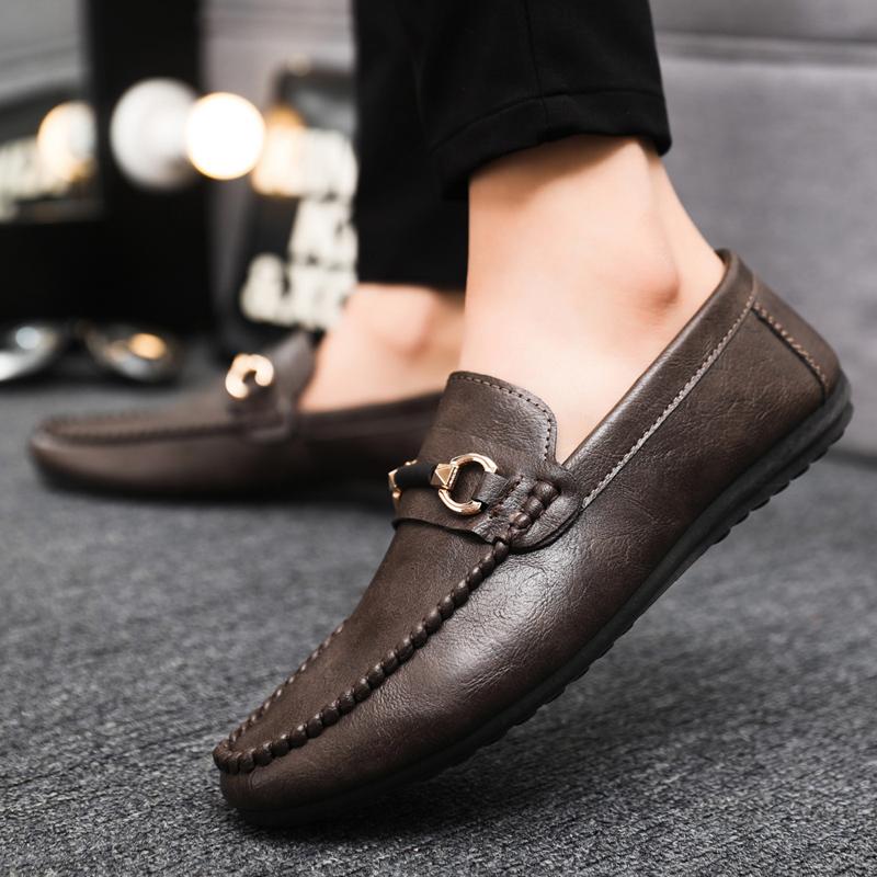 New Men's Formal Shoes, Leather Fashion Men's Business Casual Shoes, Lightweight Loafers, Leather Shoes