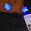Luminous Yellow Star Headdress: Spring Headband & Flashing Hair Clip Set