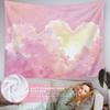 Preppy Pink Cloud Tapestry Wall Hanging, Preppy Room Decor, Pink Clouds Natural Landscape Aesthetic Wall Blanket Decor For Home