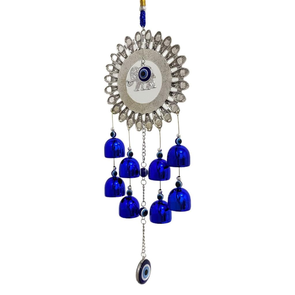New Sunflower Metal Wind Chime Blue Eyed Elephant Owl Pendant Bell Home Garden Decoration Hanging Pendant Aesthetic Room Decor