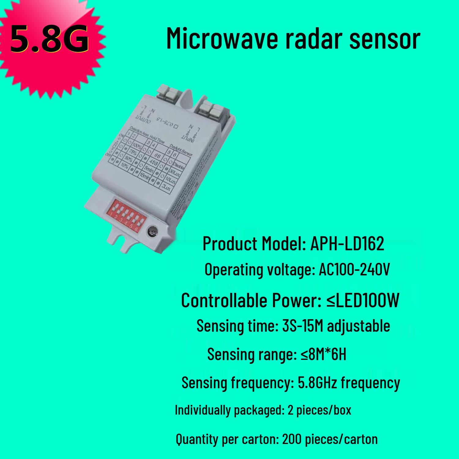 Регулируемый таймер, микроволновая печь, радарный датчик, выключатель света