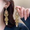 Elegant Tassel Long Earrings: European & American Fashion, High-End Prom & Evening Goddess Style.
