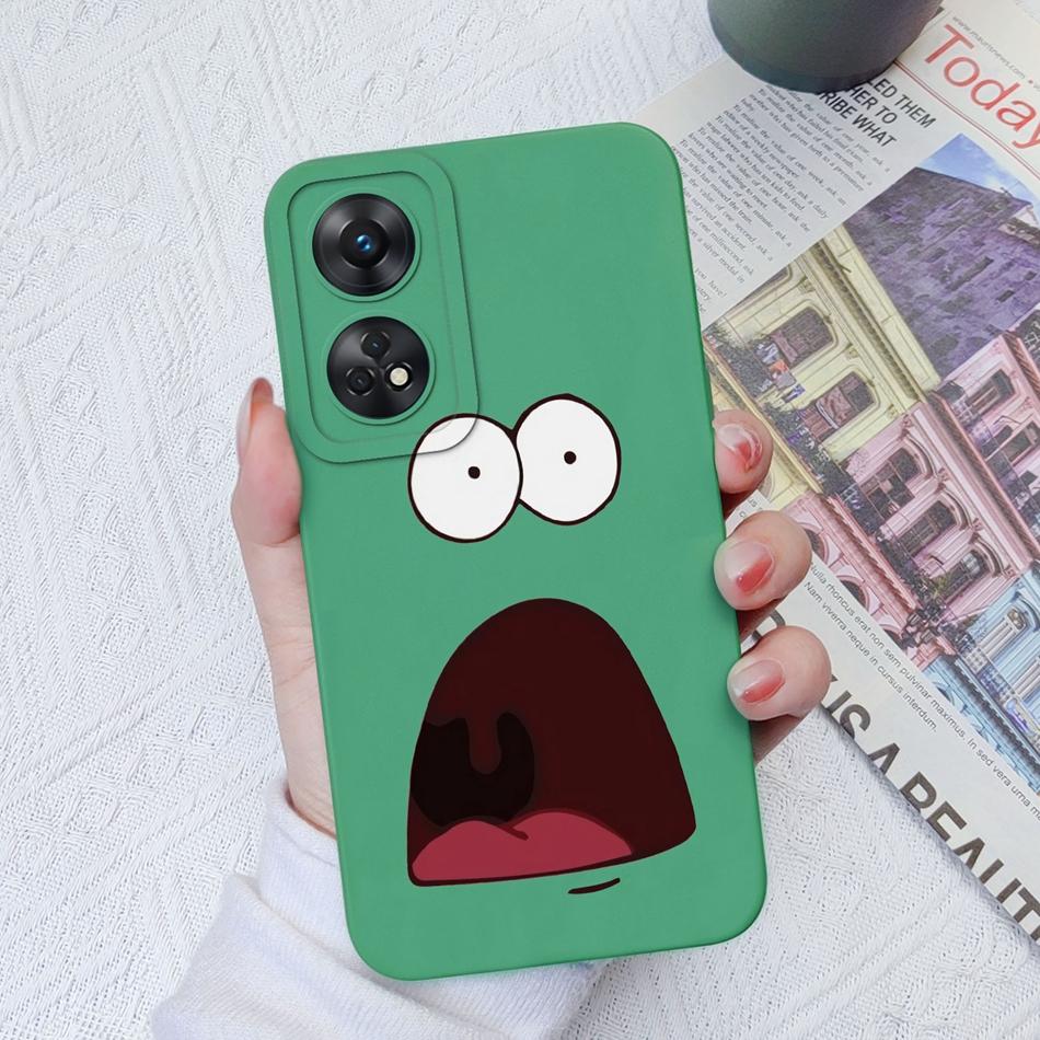 Phone Case For OPPO Reno 8T 4G 5G 8Z 8Lite Cover Cartoon Camera Protection Liquid Silicone Bumper For OPPO Reno8 T Fundas Gift