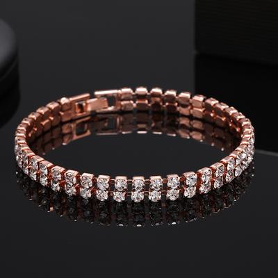 Retro Bracelet Hip-hop Men Jewelry Simple Micro-inlaid Zircon Tennis Hand Chain European and American Fashion Bracelet for Women