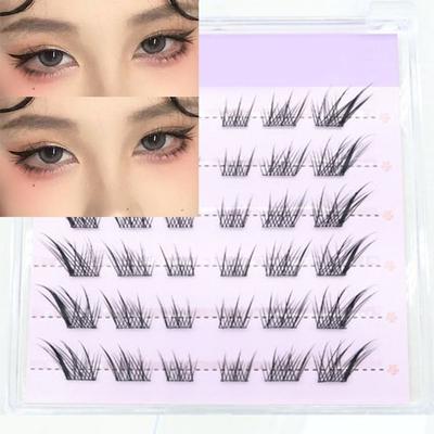 C-Locke Selbstklebende Wimpern 3D Cat Eye Falsche Wimpern Neue Einzelwimpern DIY Wimpernverlängerungen
