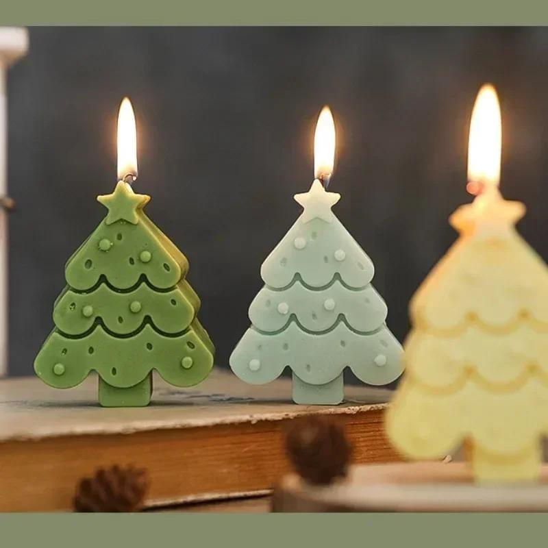 Christmas Tree Creative Scented Candles Scene Shooting Props Soy Wax Aromatherapy Incense Candle Accessories Home Supplies Molds