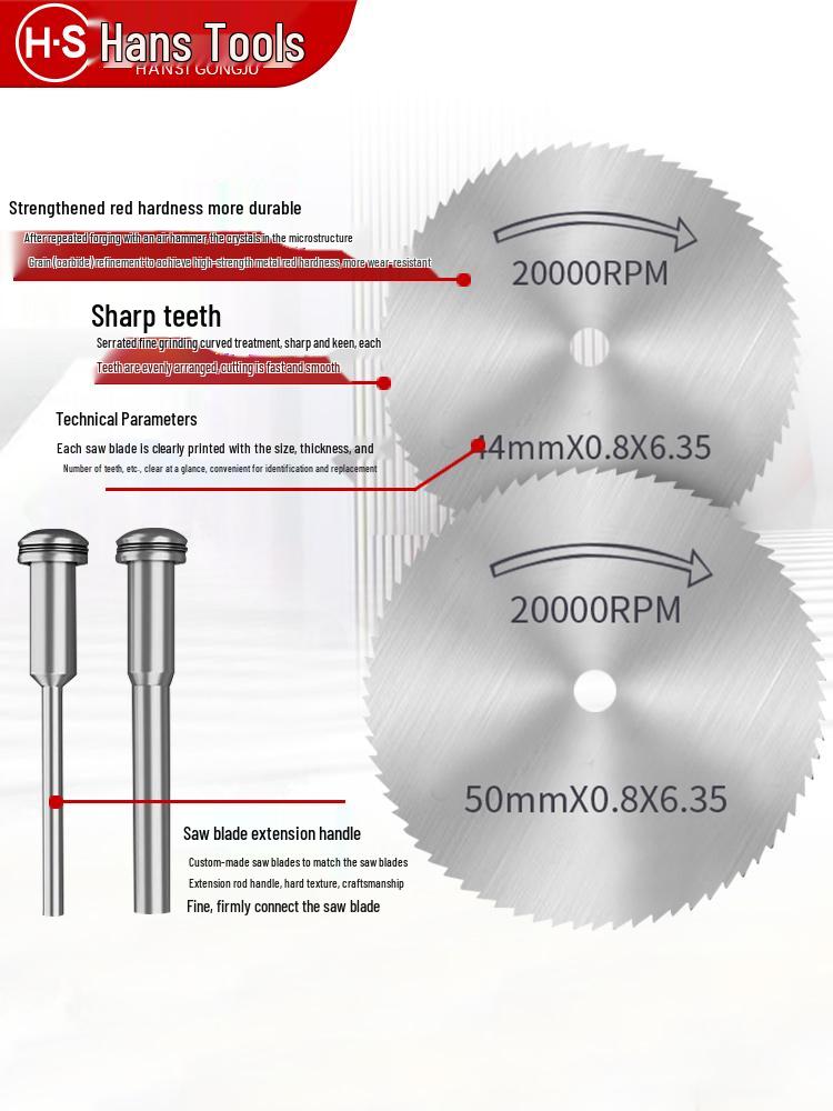 Hochgeschwindigkeitsstahl-Kreissägeblatt-Set für Holzbearbeitung und Metall-/PVC-Schnitt