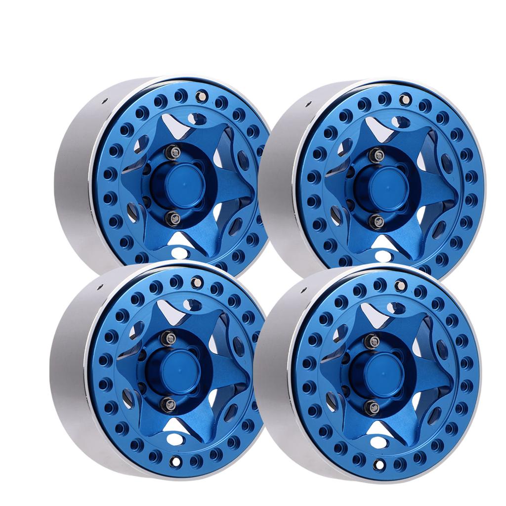 4pcs 1.9 Inch Beadlock Wheel Rim Hub Aluminum Alloy RC Wheel Hub for 1 10 RC Crawler Upgrade Accessories Imitation VP