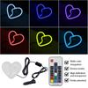 Car environment lighting heart-shaped broken heart shape seven-color neon lights car lighting car interior car lights ambience l
