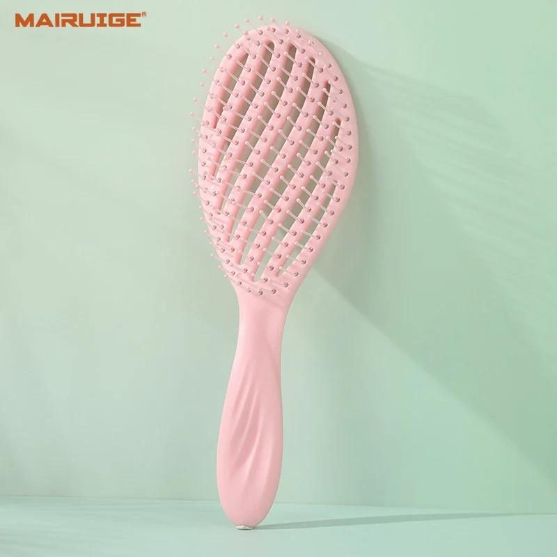 MAIRUIGE Hollow Out Hair Brush Scalp Massage Combs Hair Styling Detangler Fast Blow Drying Detangling Tool Wet Dry Curly Hair