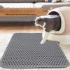 Doppellagige rutschfeste Katzenstreu-Matte aus EVA: Abrieb- und kratzfest, Sandfilternde Katzenstreumatte zur Streukontrolle.