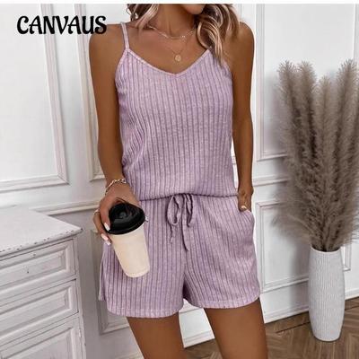 New Home Wear Pajamas Tank Tops Fashionable Casual and Comfortable Women's Halter Sets