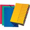 Trieur - DURABLE - 12 Compartiments - Carton Colorspan Résistant - Élastiques Inclus - Onglets Colorés