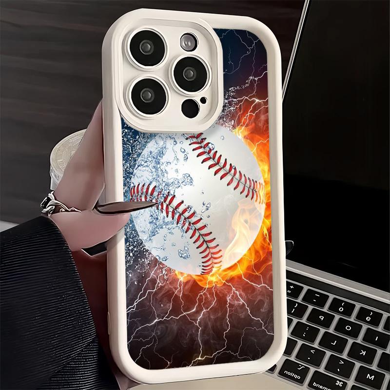 Phone Case for iPhone 17 Air 16E 15 16 Pro Max Baseball Sport Cover 14 Plus 13 12 Mini Soft Shell Silicone Fundas