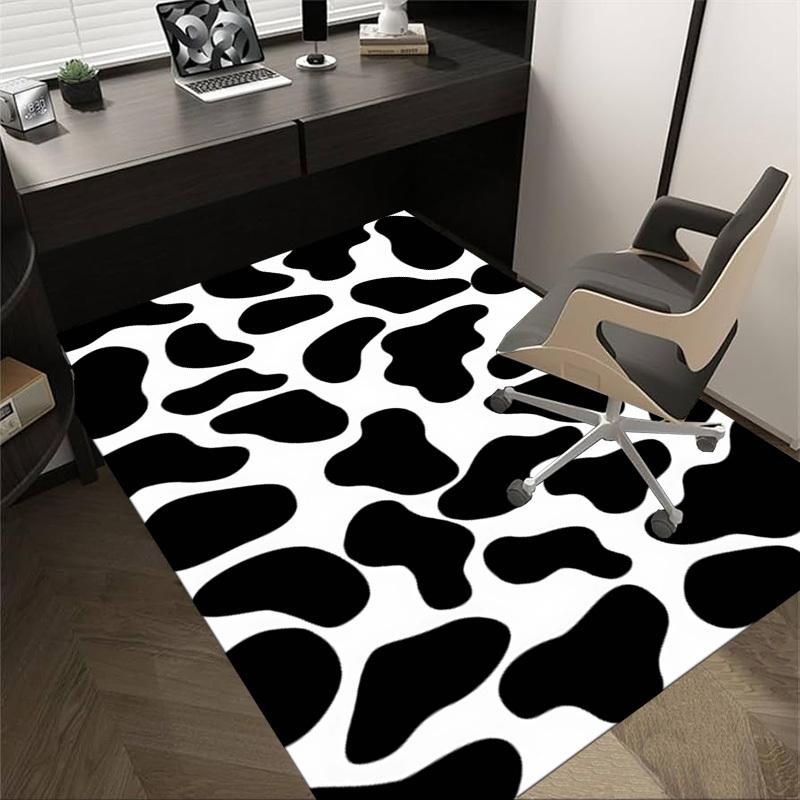 1PC cow print Extra Large Non Slip Floor carpet, Office, family, bedroom, Studio Large Area Rug Indoor Rugs, Vibrant Colors