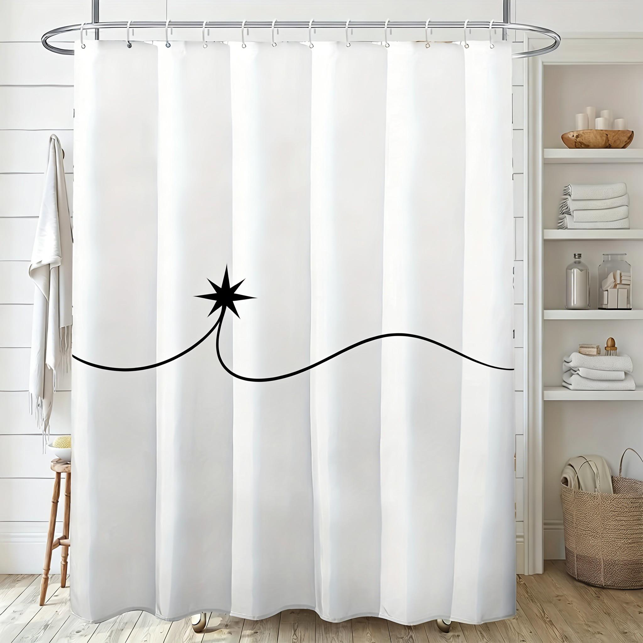 

Minimalist Black Line Art Dachshund Waterproof Shower Curtain For Bathroom Decor W60H190(CM)-1 Pcs