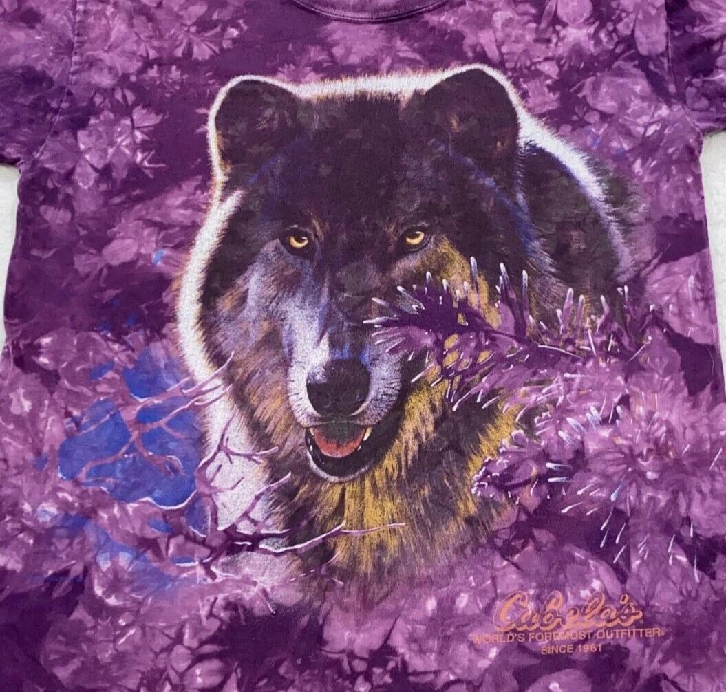 

винтаж 90-х ВОЛК тай-дай футболка CABELA S МАЛЫЙ/СРЕДНИЙ природа дикое животное 3XL