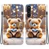 Handmade PU Leather Flip Case for Samsung Galaxy M16/F16/M36 (M166P/E166P/M366B)- Anti-Slip Shockproof Cover with Wrist Strap & Heart/Rose Cat Designs