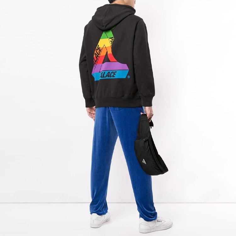 PALACE SS19 Jobsworth Hood Triangle Logo Pattern Black Men's P16HD048