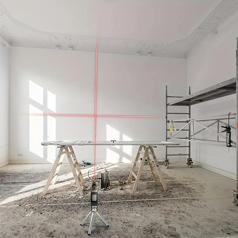 Laser Level Tool Multi-Purpose Laser Level Standard Cross Line Laser Level Beam Tool With Metric Ruler 8ft/2.5m For Picture Hanging Cabinet Tile Wall