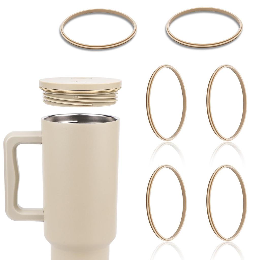 6 ks Pevné silikonové těsnění Náhradní pro víčka 40oz hrnků Kompatibilní s nerezovými lahvemi na vodu