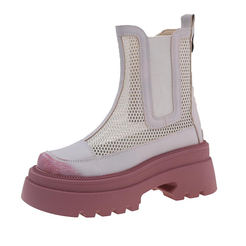 Fashion 2025 New Summer Mesh Breathable Sandals Women High Heels Cool Boots Sandals Designer Platform Shoes Walking Mujer Zapatos Pumps