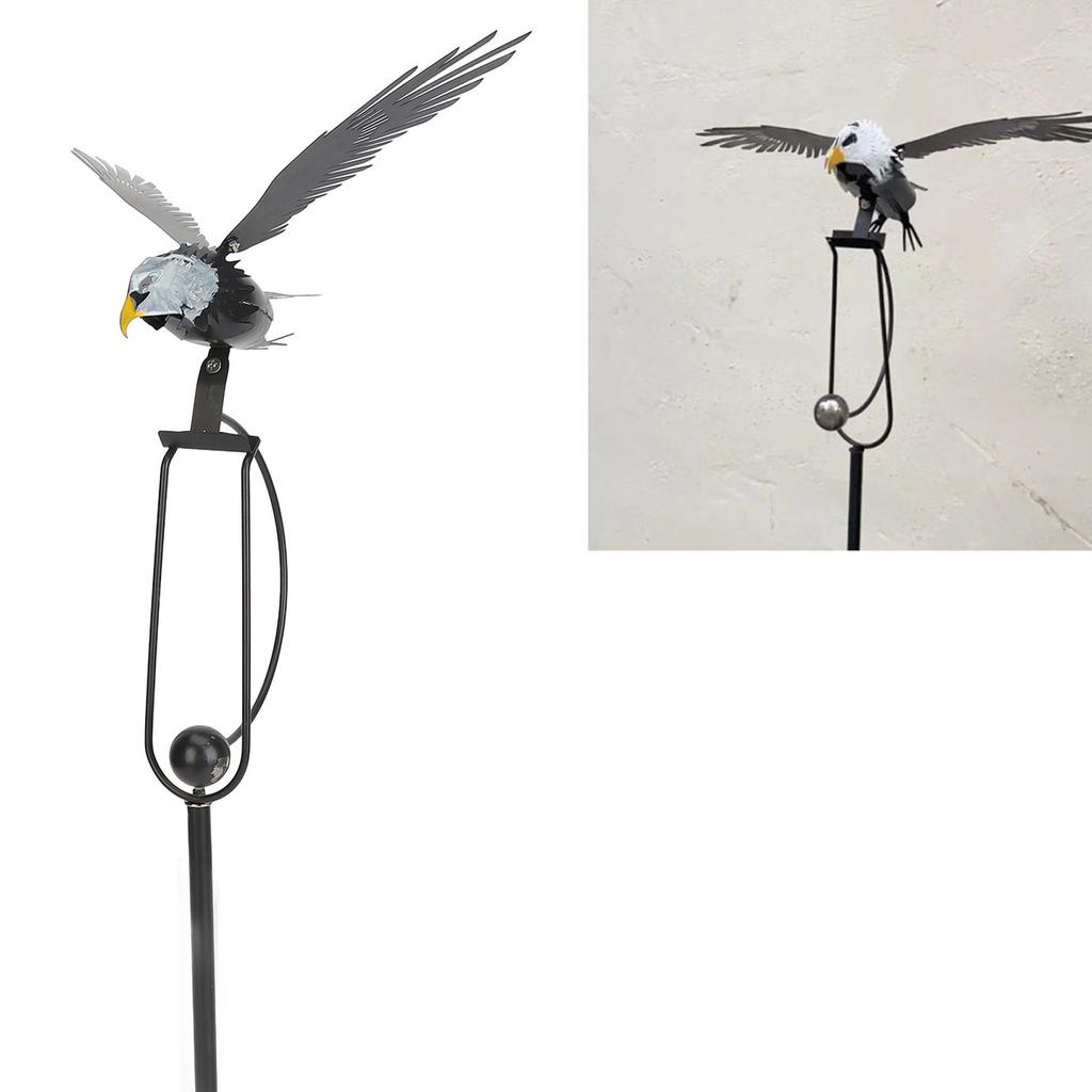 Metal Eagle Stake, Lifelike Stake Ornament Iron Outdoor Garden Decoration for Garden, Lawn, Courtyard